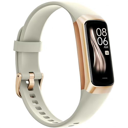 Fitness Tracker,2025 Smart Watch with Blood Pressure Heart Rate & Sleep Monitor IP67 Waterproof Step Calorie Counter Pedometer Fitness Activity Watch for Men Women Android iOS Phone (Vanilla White) - color: Vanilla White