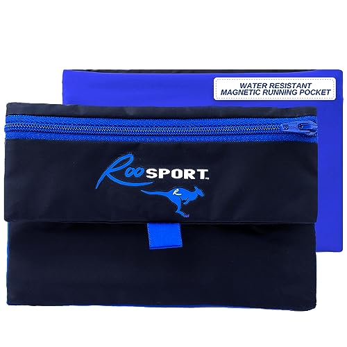 Running Pouch - Securely Carry Essentials While Running - Magnetic Closure for Convenience - color: Blue, size: Large (7.5" X 4.5")