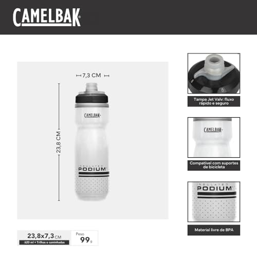 CamelBak Podium Chill Water Bottle 21oz, Black - color: Black