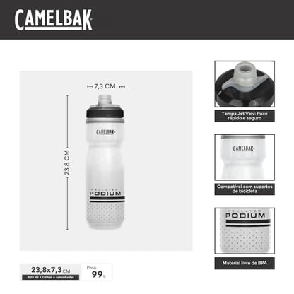 CamelBak Podium Chill Water Bottle 21oz, Black - color: Black