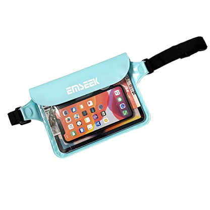 Waterproof Waist Pouch Dry Belt Bag Fanny Pack For Swim Surf Snorkel - color: Light Green