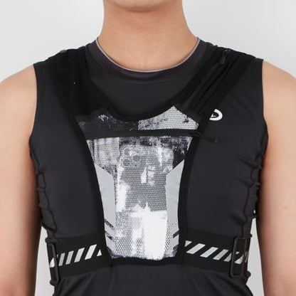 Reflective Running Vest with Phone Pocket and Cards Holder Bag for Men and Women Night Jogging Cycling Fitness - color: Yellow
