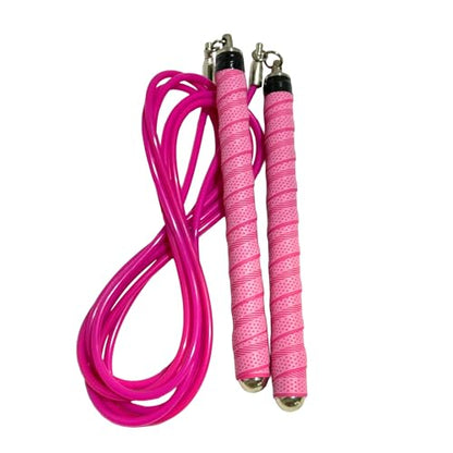 Buddy Lee Ninja Warrior Jump Rope – Adjustable Speed Rope for Fitness, HIIT, CrossFit & Boxing – Tangle-Free with Precision Ball Bearings – Durable, Lightweight & Ergonomic Handles (Pink)