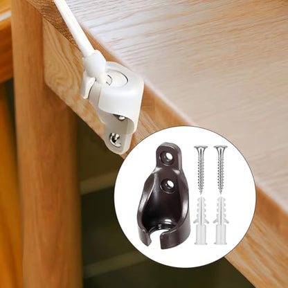 8Pcs Bungee Ball Receivers Brackets, Universal Bungee Kit Parts - color: Brown