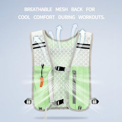 Running Hydration Vest Backpack Pack Marathoner Running Race Hydration for Trail Race, Hiking, Cycling, Climbing, Jogging - color: Black