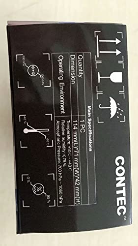CONTEC CMS50M Fingertip Pulse Oximeter Blood Oxygen Saturation Monitor with Lanyard Blue White Color