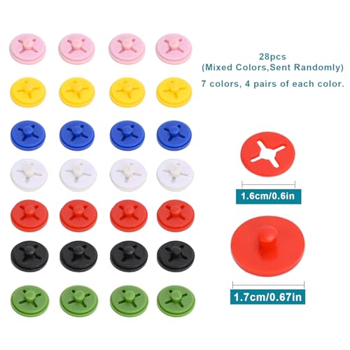 28pcs Running Bib Clips, Race Bib Clips, Bib Holder Marathon Mixed Colors