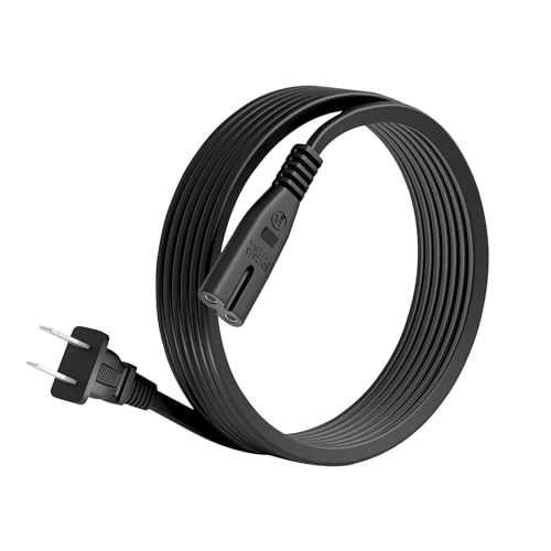 AC Power Cord Compatible with Tvdugim Under Desk Elliptical, 6ft/1.8m Power Cord for Electric Seated Pedal Foot Leg Exerciser Machines