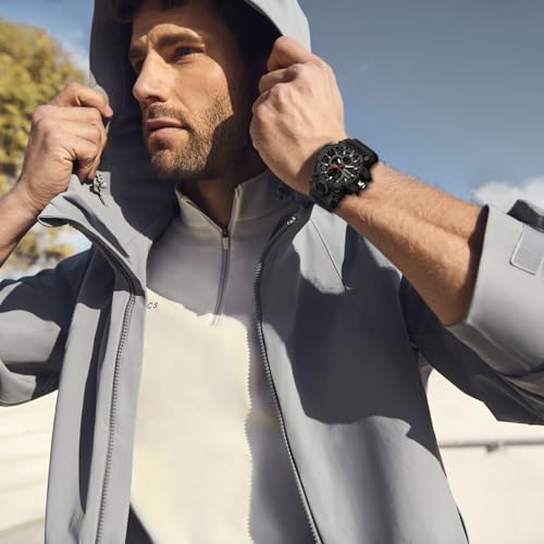 FANMIS Men Sports Outdoor Watch Analog Digital Multifunctional Black Watch - color: C khaki
