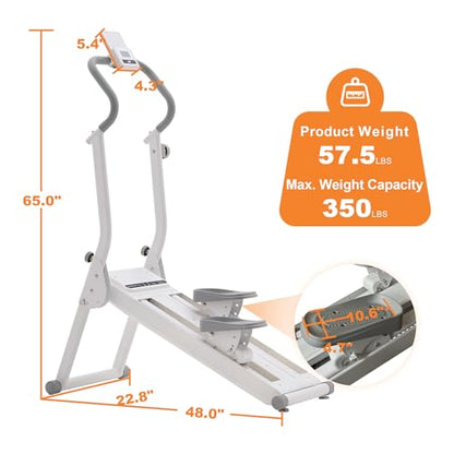 ExacMe Foldable Magnetic Stair Stepper for Home with 16 Resistance Levels - color: White