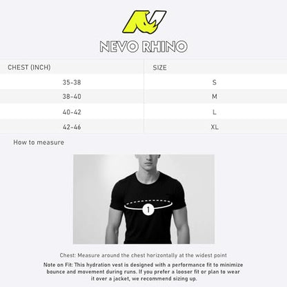 N NEVO RHINO Running Vest 5L, Hydration Vest with 2 TPU 500ml Soft Flask - color: black, size: Medium
