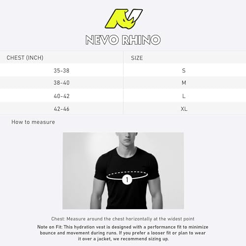 N NEVO RHINO Running Hydration Vest with 2 TPU 500ml Soft Flask - color: white, size: Medium