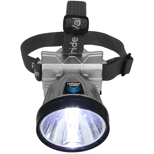 Sosoport Rechargeable Headlamp Headlamp Led Rechargeable with Hand Wave Sensor 3 Brightness Levels Digital Battery Display Adjustable Headband for Camping Hiking Outdoor Use
