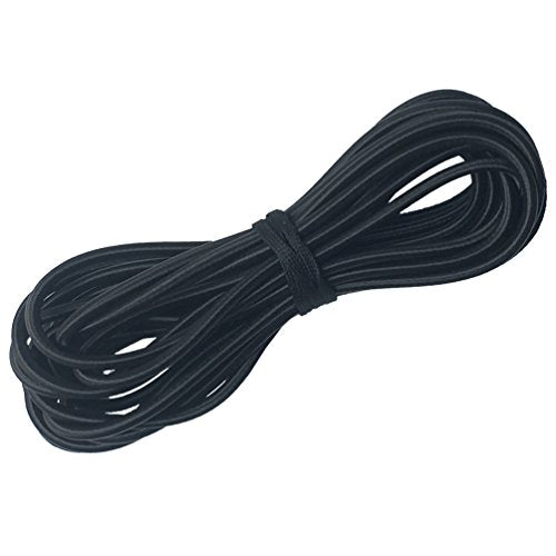 1/4" x 10' Bungee Shock Cord - Elastic Nylon Cords Kayak Stretch String Rope & Tie Down Trailer Strap, Marine Grade… - color: Black, size: 1/4" x 10'
