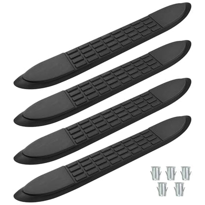 Nerf Bar Replacement Pads for 3" Round Tubes with 5 Holes, 21" X 3"(19.48" Outer Hole Spacing) – Durable Non-Slip Replacement Step Pad Set of 4, Easy Installation——Verify Tube Size & Hole Spacing! - size: xng-23