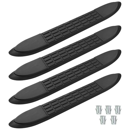 Nerf Bar Replacement Pads for 3" Round Tubes with 5 Holes, 21" X 3"(19.48" Outer Hole Spacing) – Durable Non-Slip Replacement Step Pad Set of 4, Easy Installation——Verify Tube Size & Hole Spacing! - size: xng-23