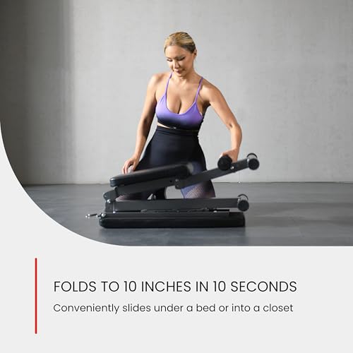 Finer Form 5-in-1 Weight Bench for Home Gym, Adjustable and Foldable