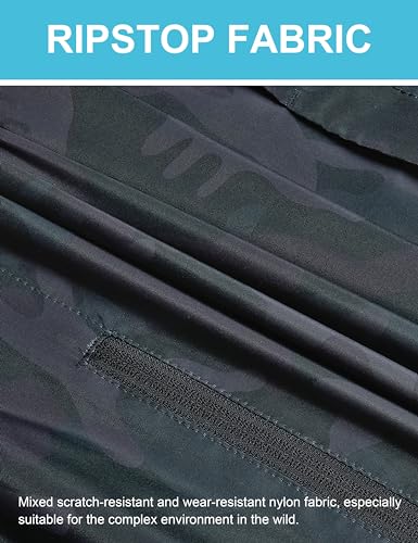 Little Donkey Andy Men's Lightweight Summer Vest Windproof Packable - color: Black Camo, size: X-Large