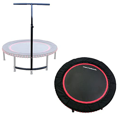 LEAPS & REBOUNDS Rebounder Trampoline - 48 in Stability Bar, Red