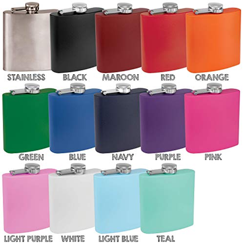 Clear Water Home Goods 6 oz Hip Flask w/Funnel, Stainless Steel - color: Stainless Steel Flask