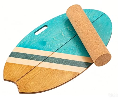 Balance Board with Cork Roller - color: Aqua