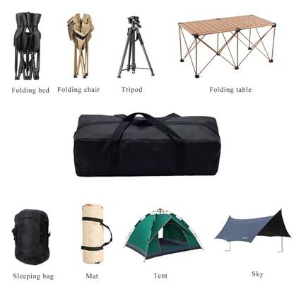 Extra Large Heavy Duty Duffle Bag - Foldable Storage Organizer for Camping Chairs, Grill Tools, Tent, Yoga Mat, Fishing Gear & Tool Kits with Shoulder Strap (52L-27.56''(L)x9.45''(W)x12.2''(H)) - size: 52L-27.56''(L)x9.45''(W)x12.2''(H)