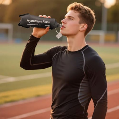 GUYI GYGYL Soft Flask, Collapsible Water Bottle for Sports, 150ml Black - color: 150ml Black