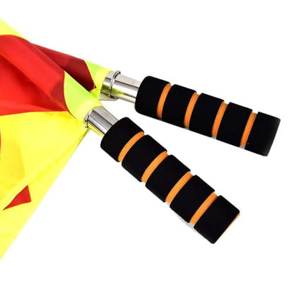 Football Soccer Linesman Referee Flags,Metal Pole Foam Handle with Carrying Tote (Soccer Referee Flags) - color: Soccer Referee Flags