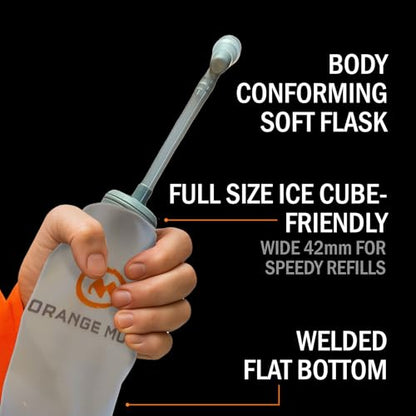 Orange Mud Soft Flask 500ml 17oz Hydration Bottle Running Trail