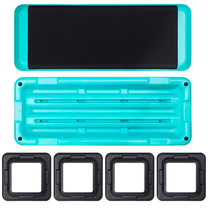 ZenStyle 43" Adjustable Aerobic Stepper Bench with 4/6/8 Inch Risers, Non-Slip Surface for Cardio, Strength Training & Home Fitness Workout - color: Turquoise