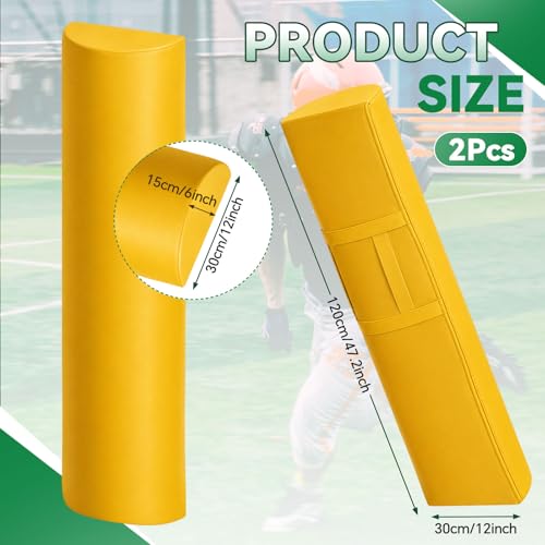 Football Step Over Dummy Inflatable PU Football Tackling Dummy with Heavy Duty Handles and Pump Athletic Agility Tackling Dummies Waterproof Training Equipment for Footwork Drills Sports Practice - color: Yellow