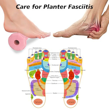 Pink Foot Massager Roller for Plantar Fasciitis, Arch Heel Pain Relief - color: 1-piece Pink