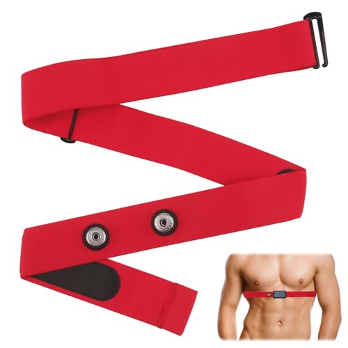 Heart Rate Monitor Chest Band for Polar H10 H9 H7, Adjustable Waterproof Replacement Chest Strap Compatible with Polar Garmin - style: Red
