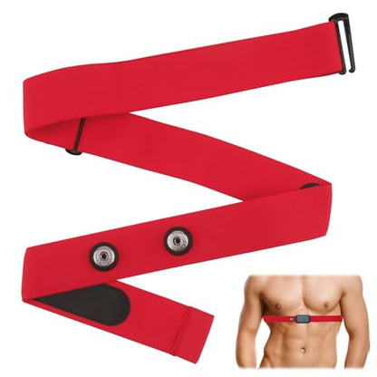 Heart Rate Monitor Chest Band for Polar H10 H9 H7, Adjustable Waterproof Replacement Chest Strap Compatible with Polar Garmin - style: Red