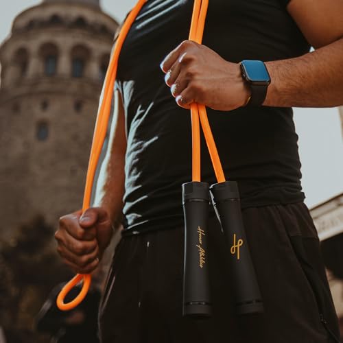 Honor Athletics 3.0 Muay Thai Style Weighted Jump Rope/Crafted for High-Intensity Training/Muay Thai & MMA - Lasting PVC Jump Rope - Heavy 1.1lb PVC Jump Ropes for Fitness - color: Black