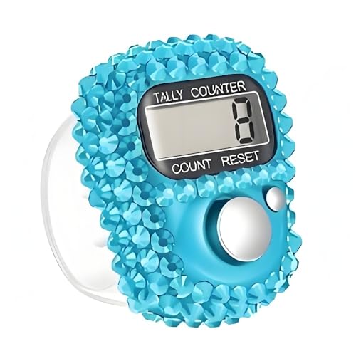 Electronic Finger Counter, Resettable Mini Lap Counter, Electronic Digital Display Finger Hand Tally Counter Counting for Golf, Goods Counting Knitting Accessories