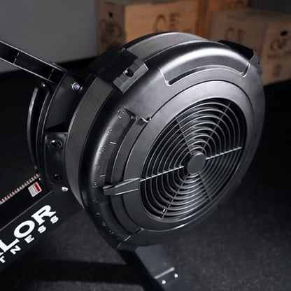 Valor Fitness Air Rowing Machine – Full-Body Cardio Rower with Adjustable Resistance, LED Monitor, Wheels & Compact Foldable Design for Home Gym & High-Intensity Workouts