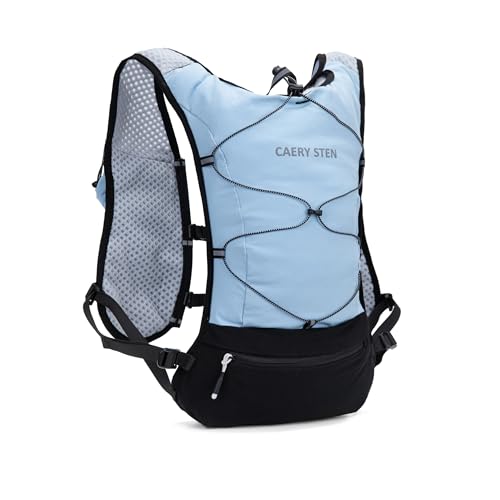 Lightweight Hydration Backpack, 1.5L Water Bag Running Vest - color: Light blue