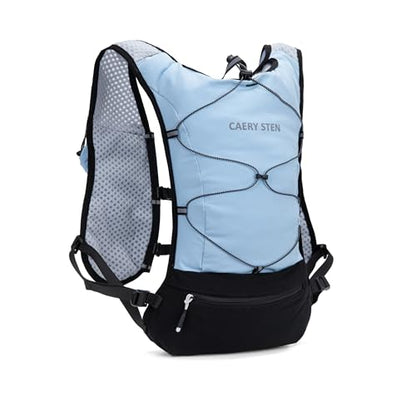 Lightweight Hydration Backpack, 1.5L Water Bag Running Vest - color: Light blue