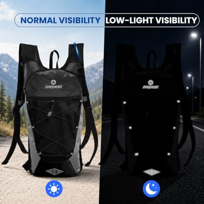 Nepest Hydration Backpack with 2L Water Bladder Water Back Pack - color: Black