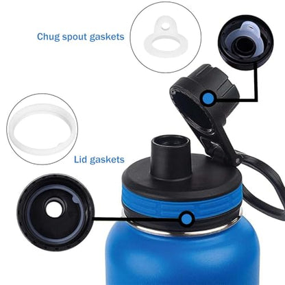 Water Bottle Lid Replacement for Thermoflask 24/32/40/64oz, Straw Gasket Replacement Accessories & Tweezers Silicone O Ring Rubber Seal Washer Part Compatible with Thermoflask Chug Spout Lid