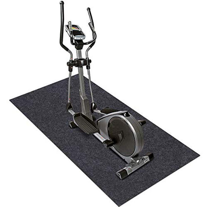 Fitness Equipment Mats, Absorbent/Waterproof – Protects Exercise Equipment and Floor，Protective Flooring Under Elliptical Machine mat, Indoor Treadmill Mat，Washable (24" x 48")