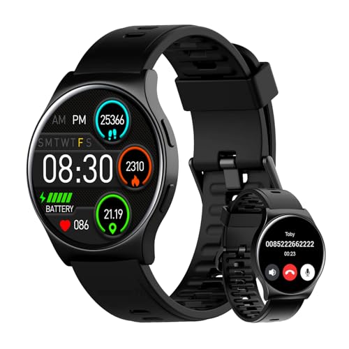 BENIO Smart Watch (Answer/Make Call), AI Watch Faces, 1.43" AMOLED with AOD, IP68 Waterproof Fitness Tracker, 24/7 Heart Rate/SpO2/Sleep Monitor/Stress, 110+ Sports Modes, Compatible Android & iOS