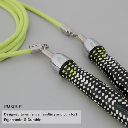 HEREROPE 1/4LB Weighted Jump Rope for Speed, Cardio, Boxing & Workout, Skipping Rope with Ball-bearing, Comfortable & Ergonomic Grip, Tangle Free Cable, Jump Ropes for Men Women Fitness - size: S - 8'0"(User Height 4'9" - 5'4")