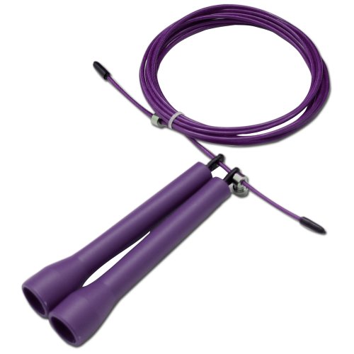 DA VINCI Ultra Speed 10 Ft Adjustable Cable Jump Rope, Super Fast for Double Unders - color: Purple