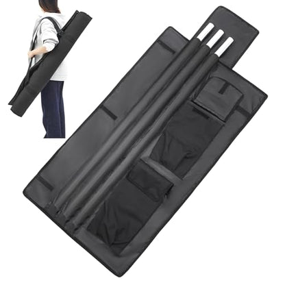 Dansydaisy Pole Dance Carry Bag for Flying & Home Poles, Padded Storage for 2-3 Pole Sections, Waterproof Nylon Transport Bag with Compartments & Shoulder Strap, 46.46 x 23.62 Inches