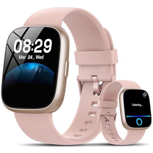 Smart Watch with Alexa Built-in, 1.83" HD Bluetooth Calling Fitness Tracker