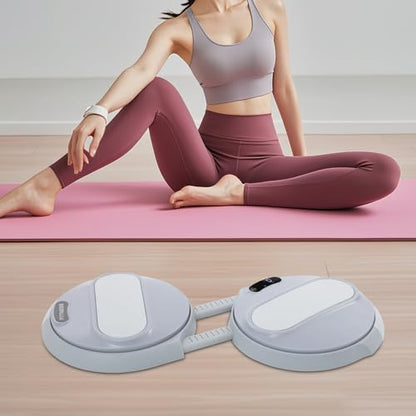 Waist Twister Machine Exercise, Ab Twister Board with Elastic Tension Ropes, LCD Tracks Workout Data, 220.46lbs Load, for Weight Loss, Slimming, Home, Yoga Studio, Gym - color: Gray