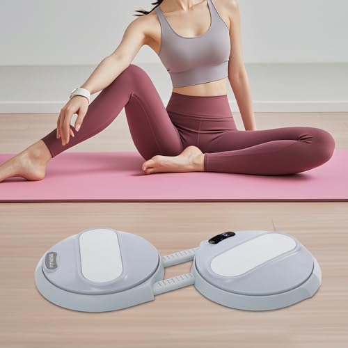 Waist Twister Machine Exercise, Ab Twister Board with Elastic Tension Ropes, LCD Tracks Workout Data, 220.46lbs Load, for Weight Loss, Slimming, Home, Yoga Studio, Gym - color: Gray