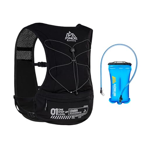 BlueField Running Hydration Backpack Vest for Women and Men 5L Lightweight Trail Runing Hydration Vest Pack Backpack for Running, Cycling, Climb - color: Black with 1.5L